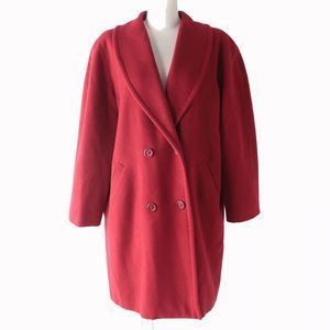 Other Herno Women's Red Wool Cashmere Silk Coat Canvas Outerwear